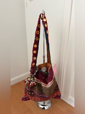 Handcrafted Multicolor Embroidered Shoulder Bag